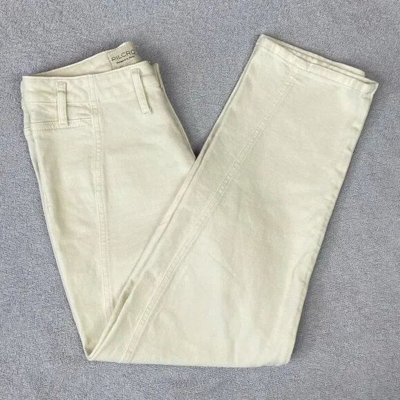Pilcro Hemp / Cotton Baggy Pants Women’s 25 Cream / Off White Ankle Length - Picture 3 of 16